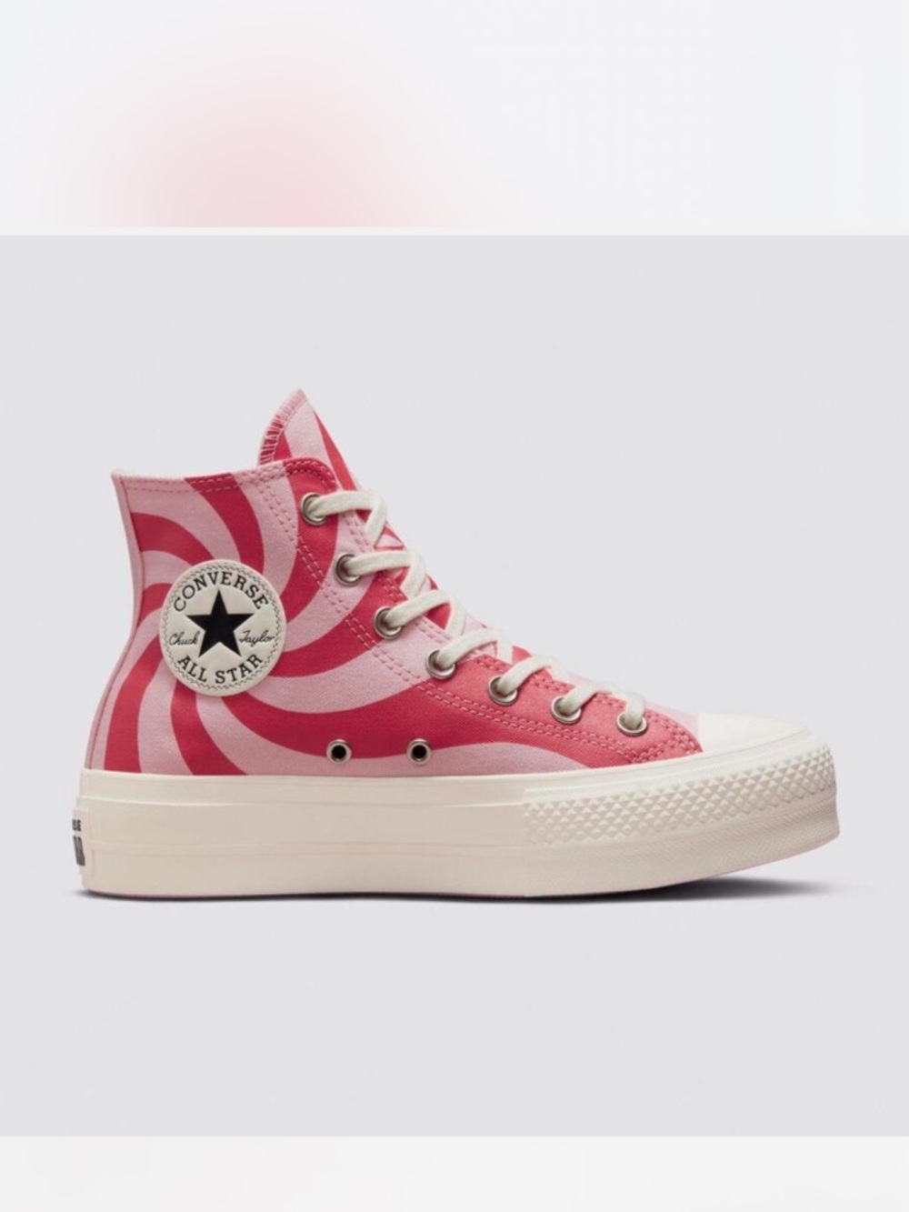 Converse Pink Swirl High Top Sneakers